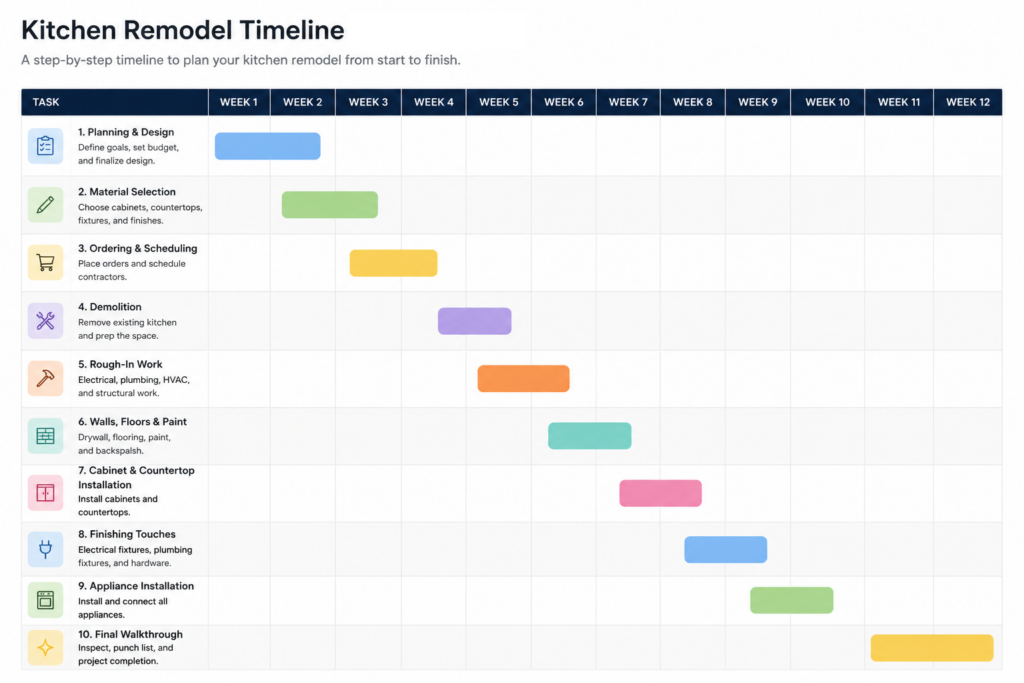 Sample Project Schedule visualization