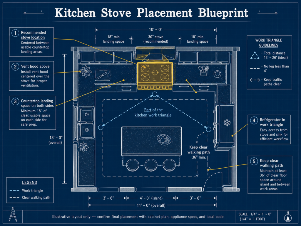 Kitchen Blue Print - Where should your stove go?