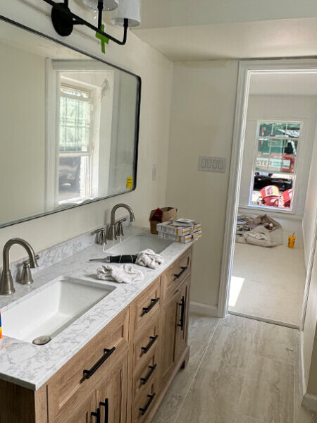 Bathroom Remodel in Dallas, Tx. Shower Remodel. Vanity install