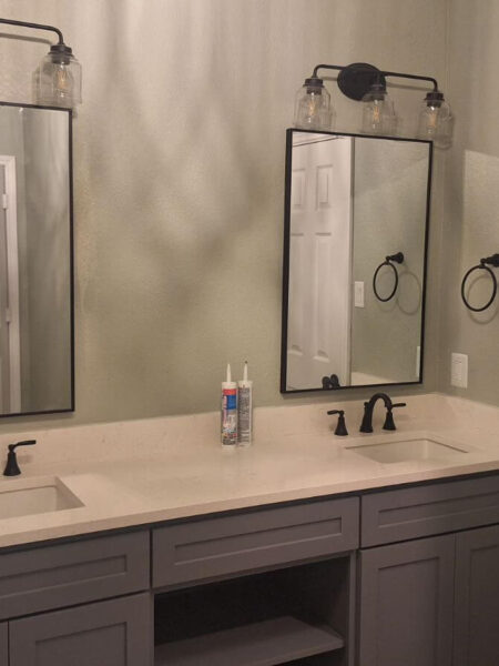 Bathroom Remodel in The Colony, Tx. The custom vanity.